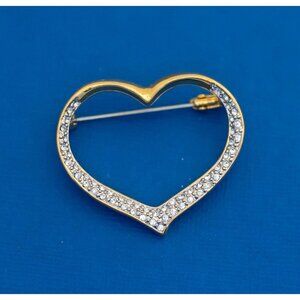 Vintage Art Deco Heart Brooch by Butler - D30
